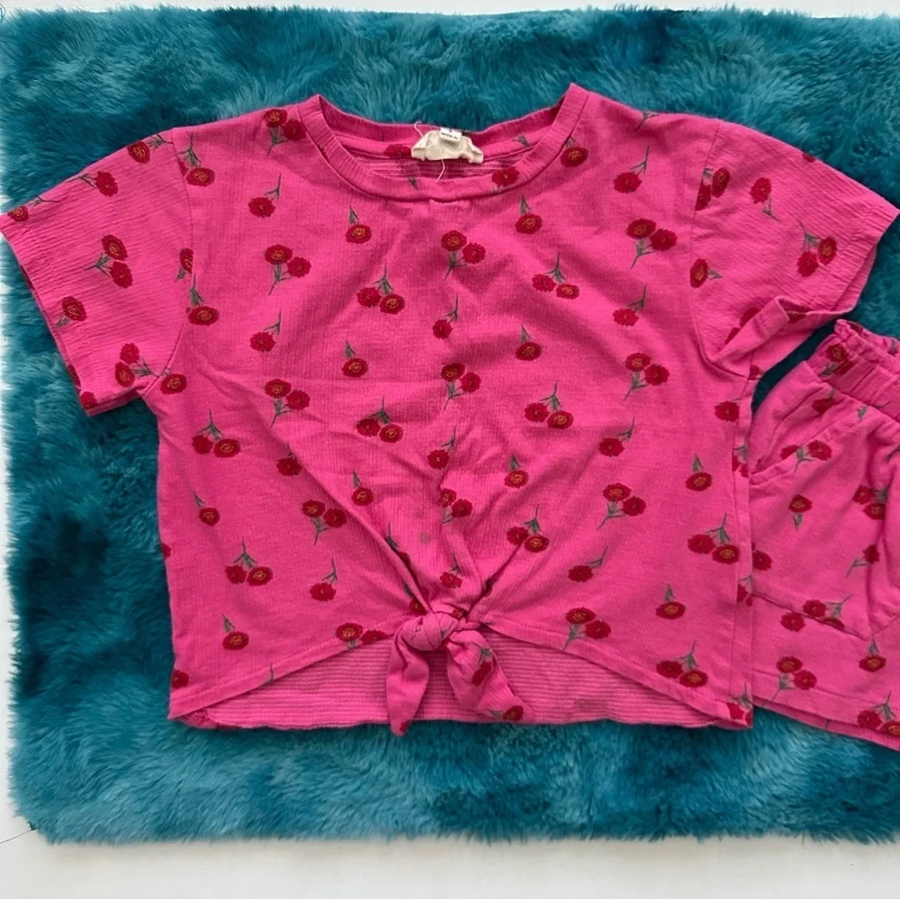 Jessica Simpson Pink Cherry Kids Short Set Size 6